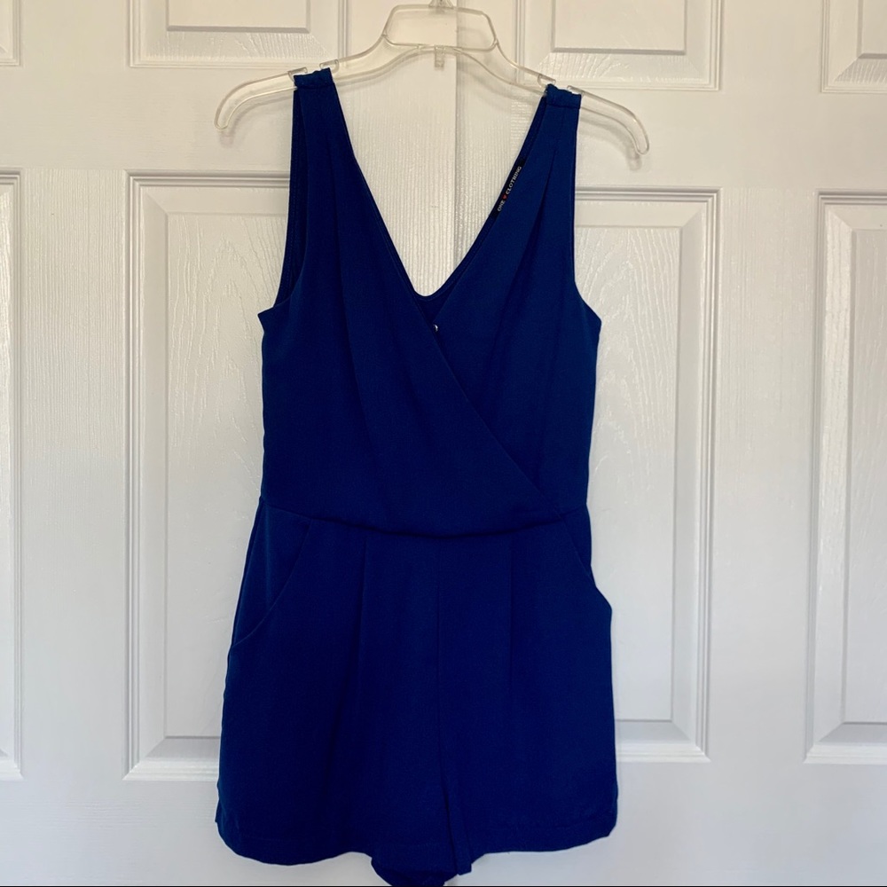 S Navy Blue Romper